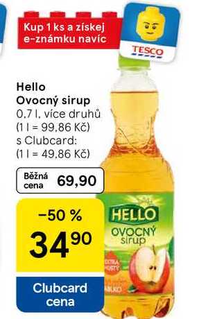 Hello Ovocný sirup, 0,7 l