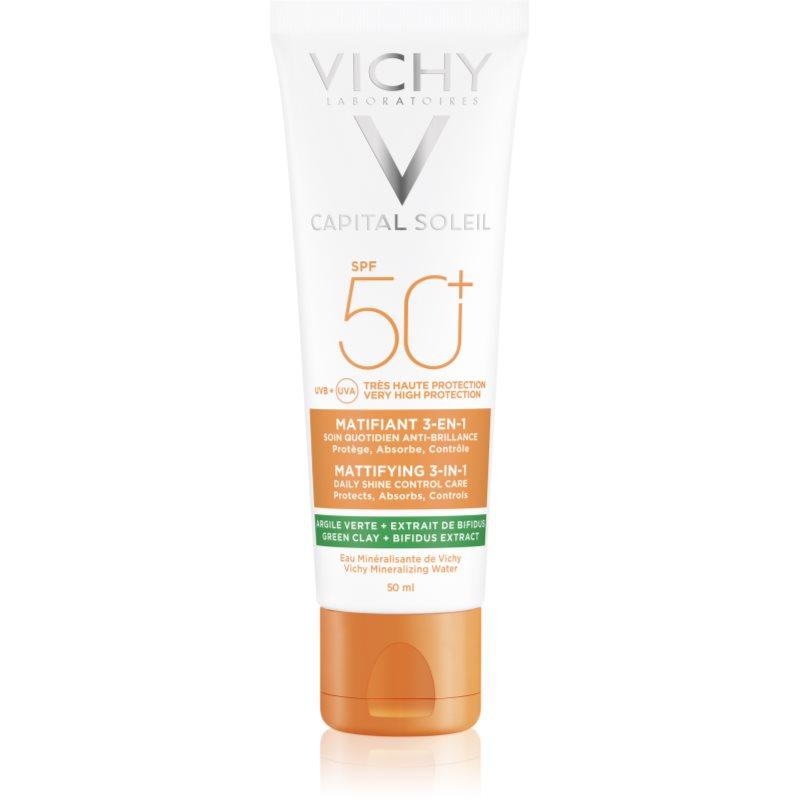 Vichy Capital Soleil Mattifying 3-in-1 ochranný matující krém na obličej SPF 50+ 50 ml