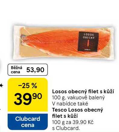 Losos obecný filet s kůží, 100 g