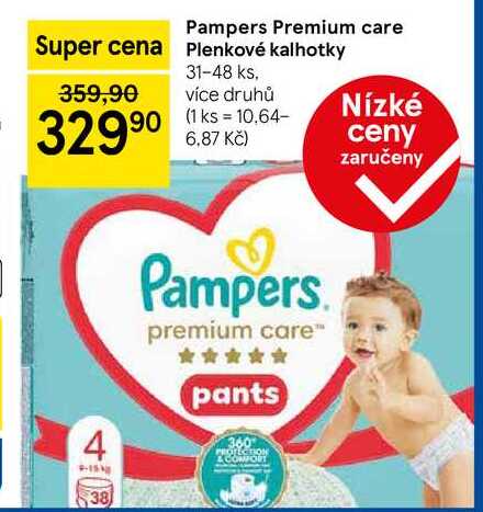 Pampers Premium care Plenkové kalhotky, 31-48 ks 