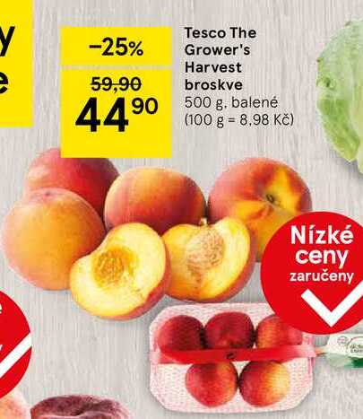 Tesco The Grower's Harvest broskve, 500 g, balené 