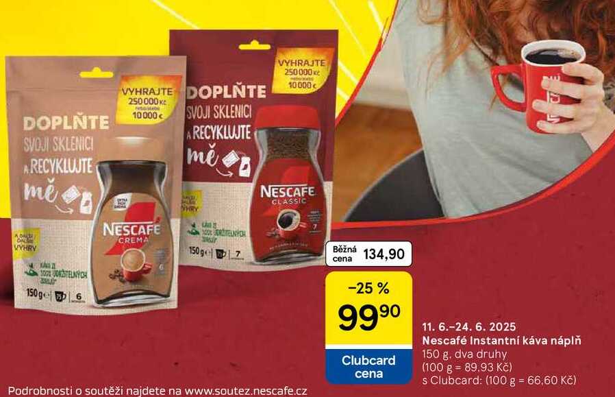 Nescafé Instantní káva náplň, 150 g