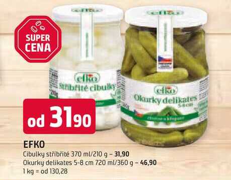 efko Okurky delikates 5-8 cm 720ml/360g