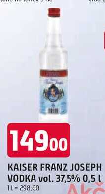 KAISER FRANZ JOSEPH VODKA vol. 37,5% 0,5l v akci