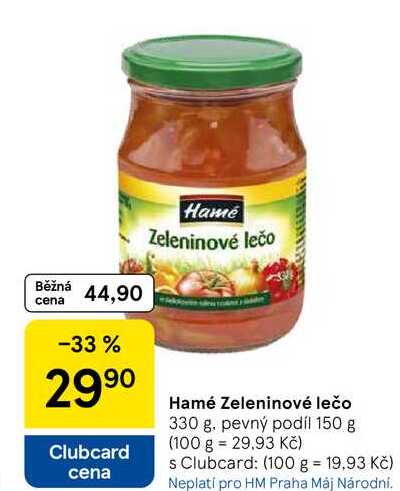 Hamé Zeleninové lečo, 330 g