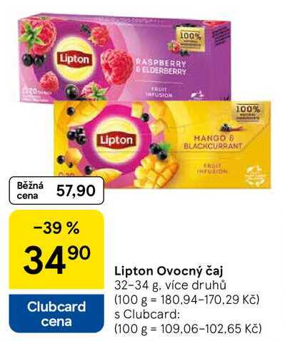 Lipton Ovocný čaj, 32-34 g
