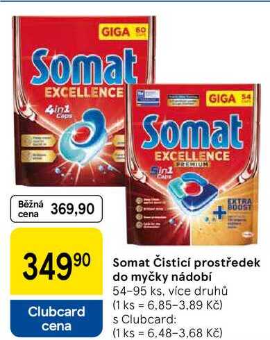 Somat Čisticí prostředek do myčky nádobí ,54-95 ks, více druhů 