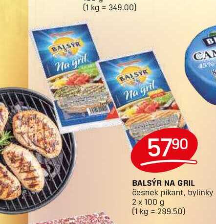 BALSÝR NA GRIL česnek pikant, bylinky 2 x 100 g