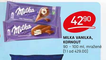 MILKA VANILKA, KORNOUT 90 -100 ml, mražené 
