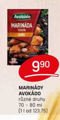 MARINÁDY AVOKÁDO různé druhy 70 - 80 ml 