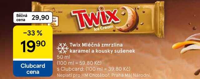 Twix Mléčná zmrzlina karamel a kousky sušenek, 50 ml