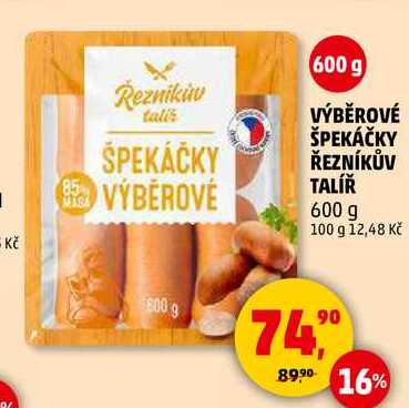 VÝBĚROVÉ ŠPEKÁČKY ŘEZNÍKŮV TALÍŘ, 600 g 