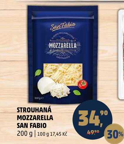 STROUHANÁ MOZZARELLA SAN FABIO, 200 g
