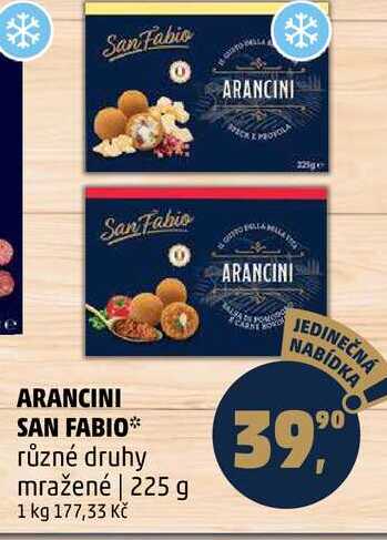 ARANCINI SAN FABIO různé druhy mražené, 225 g 