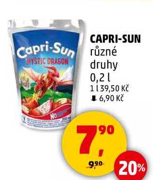 CAPRI-SUN různé druhy, 0,2 l
