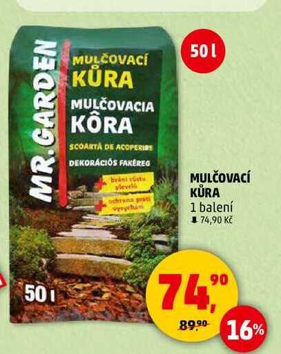 MULČOVACÍ KŮRA, 1 balení 