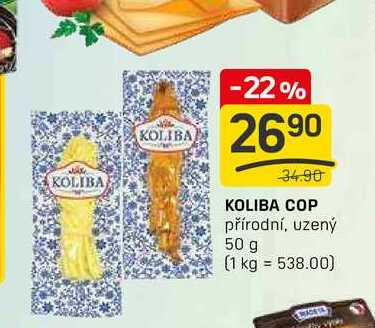 KOLIBA COP přírodní, uzený 50 g 