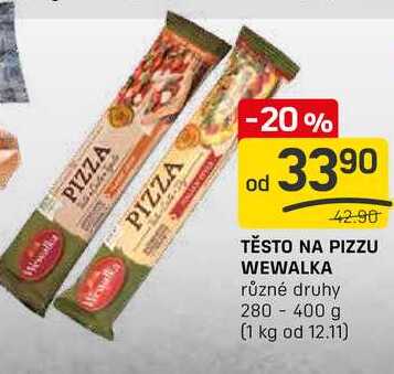 TĚSTO NA PIZZU WEWALKA různé druhy 280-400g
