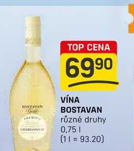 VÍNA BOSTAVAN různé druhy 0,75l