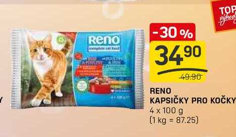 RENO KAPSIČKY PRO KOČKY 4 x 100 g