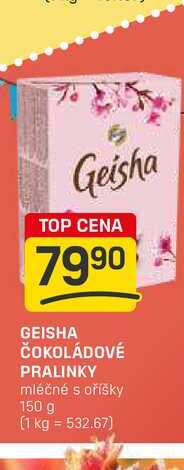 GEISHA ČOKOLÁDOVÉ PRALINKY mléčné s oříšky 150 g 