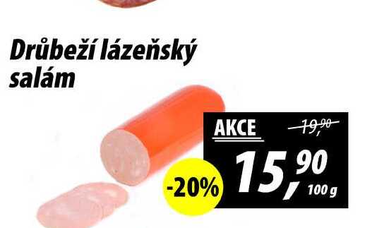 Drůbeží lázeňský salám, 100 g 