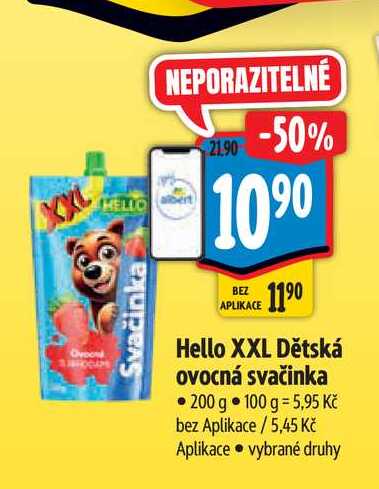   Hello XXL Dětská ovocná svačinka 200 g 