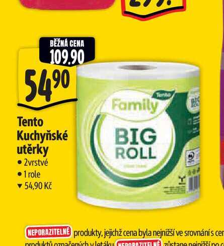  Tento Kuchyňské utěrky BIG ROLL  2vrstvé 1 role   