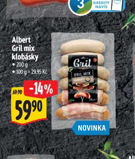  Albert Gril mix klobásky 200 g 