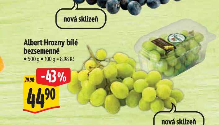  Albert Hrozny bílé bezsemenné 500 g 
