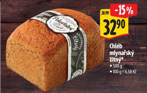  Chléb mlynařský žitný  500 g 