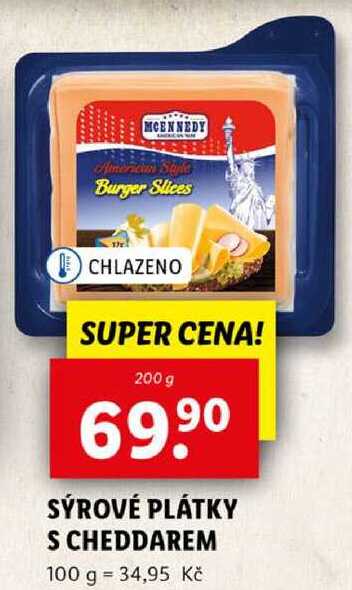 SÝROVÉ PLÁTKY S CHEDDAREM, 200 g