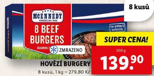 HOVĚZÍ BURGERY, 500 g