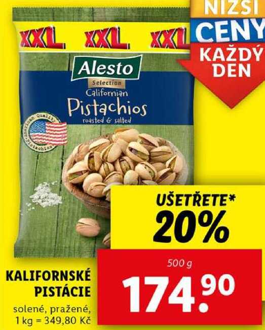 KALIFORNSKÉ PISTÁCIE, 500 g