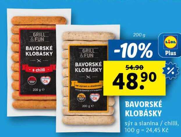 BAVORSKÉ KLOBÁSKY, 200 g