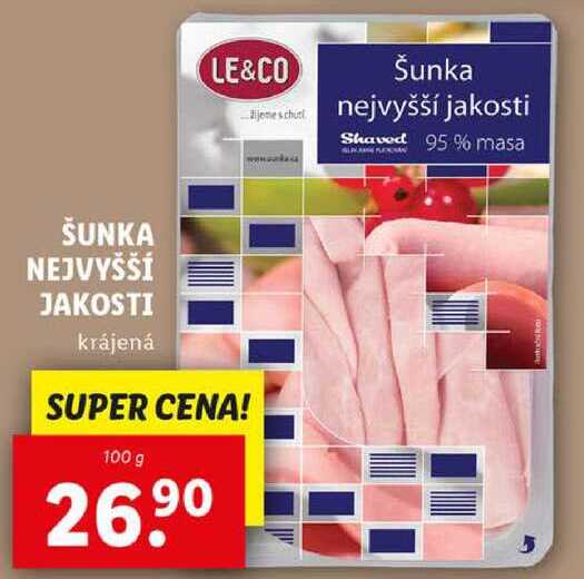 ŠUNKA NEJVYŠŠÍ JAKOSTI, 100 g