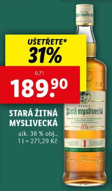 STARÁ ŽITNÁ MYSLIVECKÁ, 0,7 l