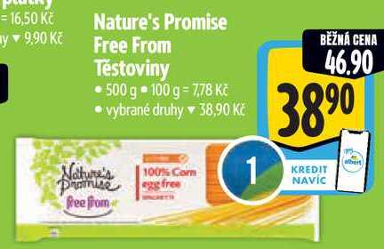 Nature's Promise Free From Těstoviny, 500 g 