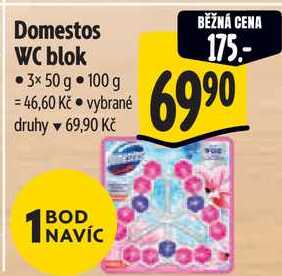 Domestos WC blok, 3x 50 g