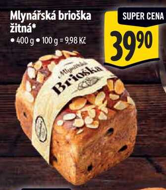 Mlynářská brioška žitná, 400 g