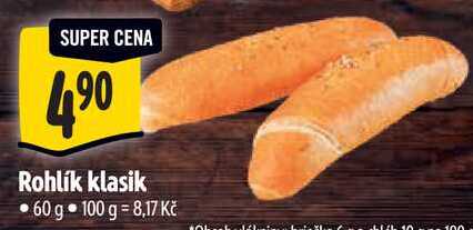 Rohlík klasik, 60 g 