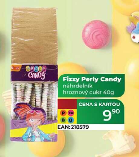 Fizzy Perly Candy náhrdelník hroznový cukr 40g  
