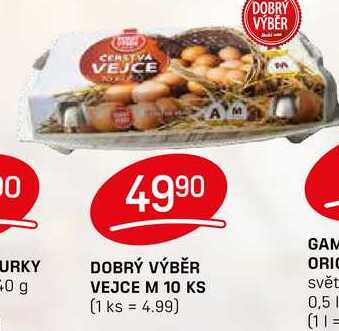 DOBRÝ VÝBĚR VEJCE M 10 KS  