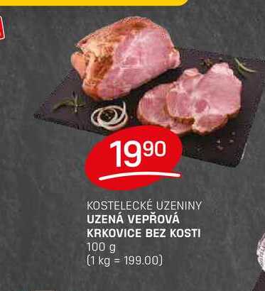 UZENÁ VEPŘOVÁ KRKOVICE BEZ KOSTI 100g