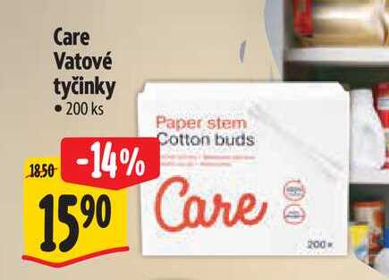 Care Vatové tyčinky 200 ks  