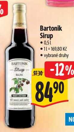 Bartonik Sirup, 0,5 l