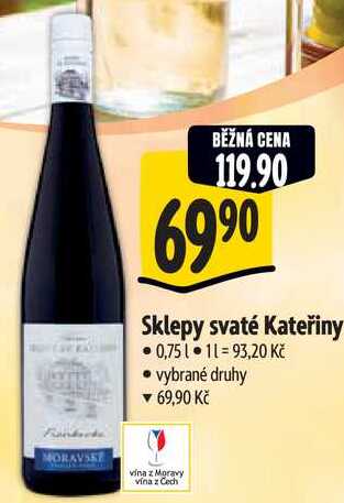 Sklepy svaté Kateřiny, 0,75 l