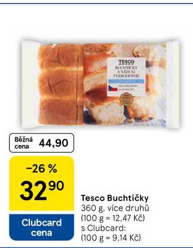 Tesco Buchtičky, 360 g. více druhů