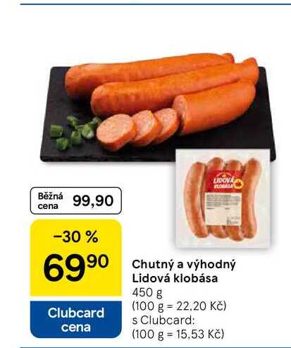 Chutný a výhodný Lidová klobása, 450 g