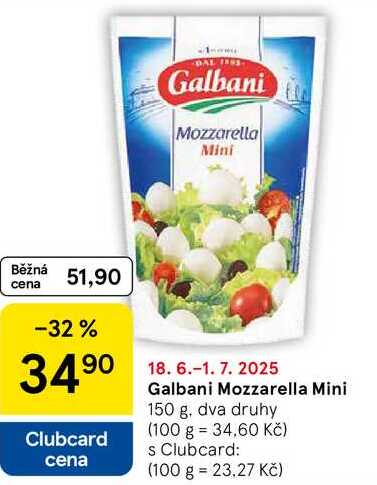 Galbani Mozzarella mini, 150 g